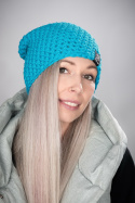 Czapka Merino 08 - NIEBIESKA