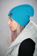 Czapka Merino 08 - NIEBIESKA