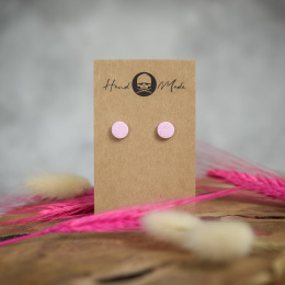 Kolczyki Dots mini - jasnoróżowe
