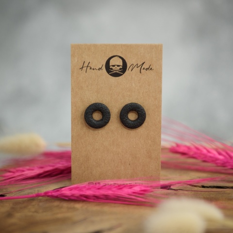 Kolczyki Donuts - czarne