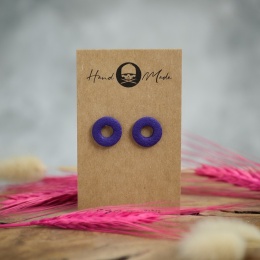 Kolczyki Donuts - fioletowe