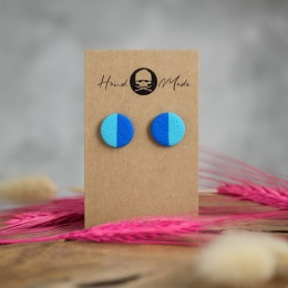 Kolczyki Dots M - niebiesko-błękitne