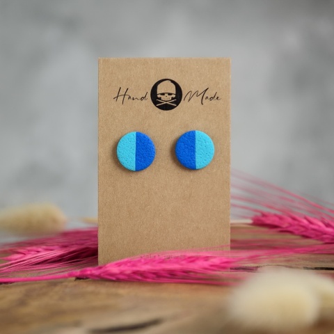 Kolczyki Dots M - niebiesko-błękitne