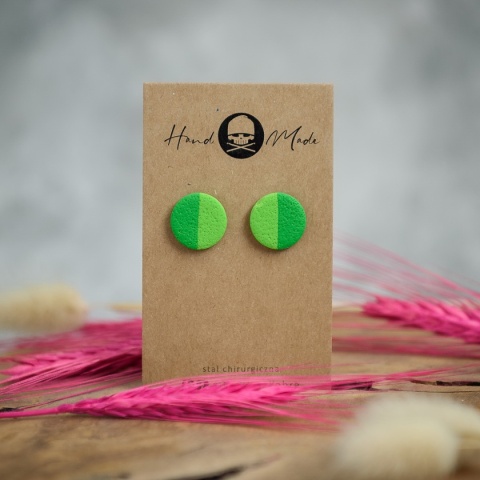 Kolczyki Dots M - zielone