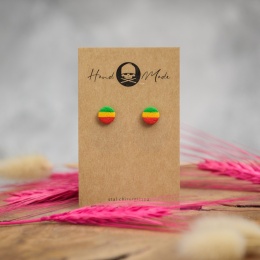 Kolczyki Dots mini -rasta