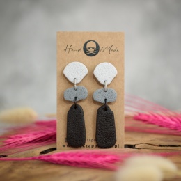 Kolczyki Tamara - szaro-czarne