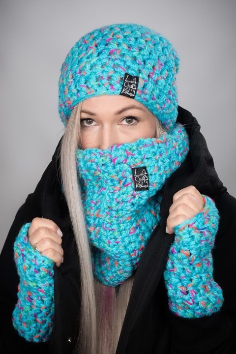 Rękawiczki 66 - KOLOROWY MELANŻ